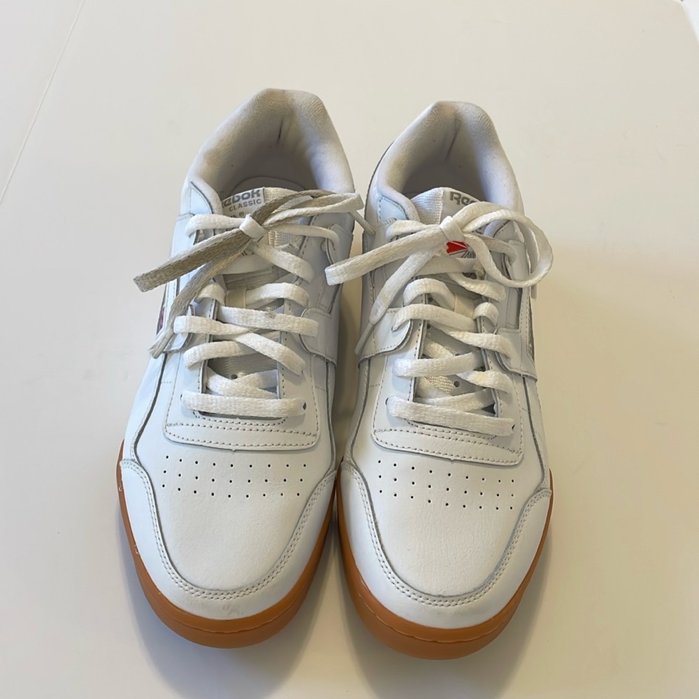 Reebok White and Brown Sneakers